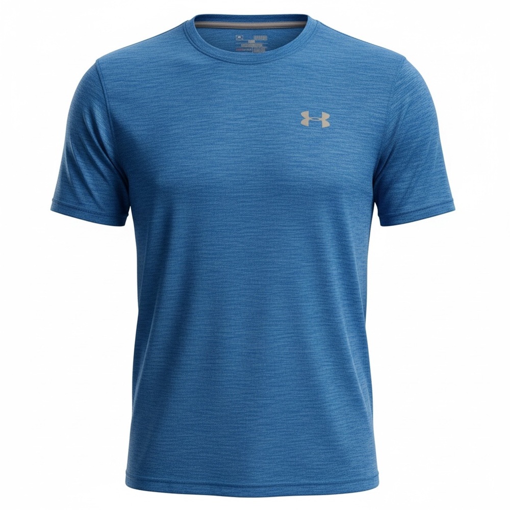 Under Armour Blue Heathered Short Sleeve Crew Performance Tee